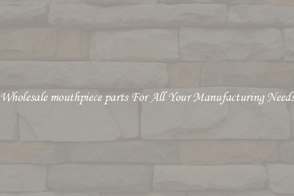 Wholesale mouthpiece parts For All Your Manufacturing Needs