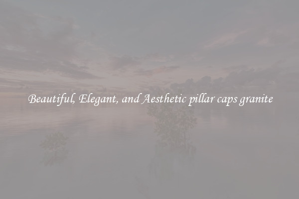 Beautiful, Elegant, and Aesthetic pillar caps granite