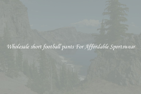 Wholesale short football pants For Affordable Sportswear