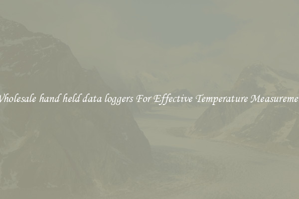 Wholesale hand held data loggers For Effective Temperature Measurement