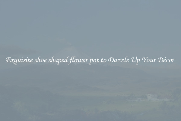 Exquisite shoe shaped flower pot to Dazzle Up Your Décor 