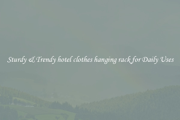 Sturdy & Trendy hotel clothes hanging rack for Daily Uses
