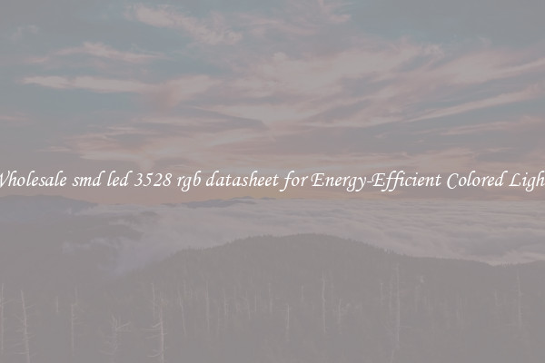 Wholesale smd led 3528 rgb datasheet for Energy-Efficient Colored Lights