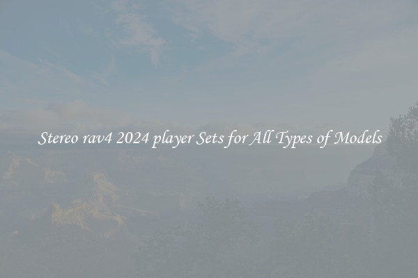 Stereo rav4 2024 player Sets for All Types of Models