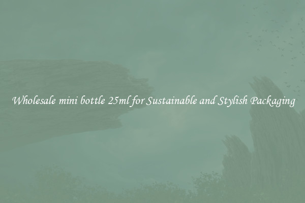 Wholesale mini bottle 25ml for Sustainable and Stylish Packaging